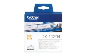 Brother P-touch DK-11204 Mehrzweck Etiketten 400Stk./Rolle 17x54mm