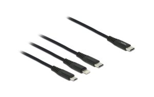 Delock USB2.0 Ladekabel 3 in 1, 1m USB-C zu Lightning, Micro USB, USB-C bis 3A kaufen Schweiz | Mediatech.ch