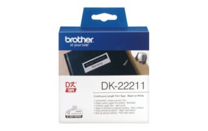 Brother P-touch DK-22211 Endlos-Etiketten Film 29mm x 15.24m weiss kaufen Schweiz | Mediatech.ch