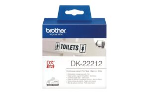 Brother P-touch DK-22212 Endlos-Etiketten Film 62mm x 15.24m weiss