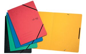 VON Eckspanner A4, assortiert mit elastischen Eckbändern, Karton, 5 Stk.