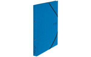 VON Ringbuch A4 mit 2 Ringen mit elastischen Eckbändern, Karton, blau