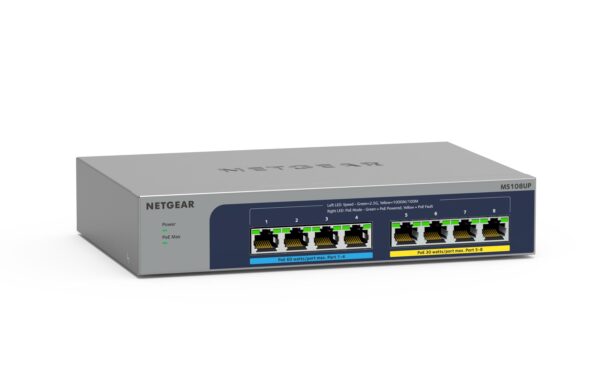 Netgear MS108UP: 8 Port Switch PoE++ 8-Port Multi-Gigabit 2.5G Ethernet PoE++ kaufen Schweiz | Mediatech.ch
