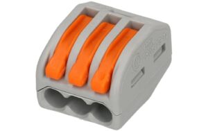 Wago Verbindungsklemme 3-fach 3L 0.14-4 mm2 32 A, grau, 8 Stück