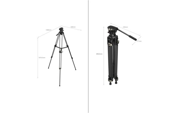 SmallRig Heavy-Duty Fluid Head Tripod AD-01 