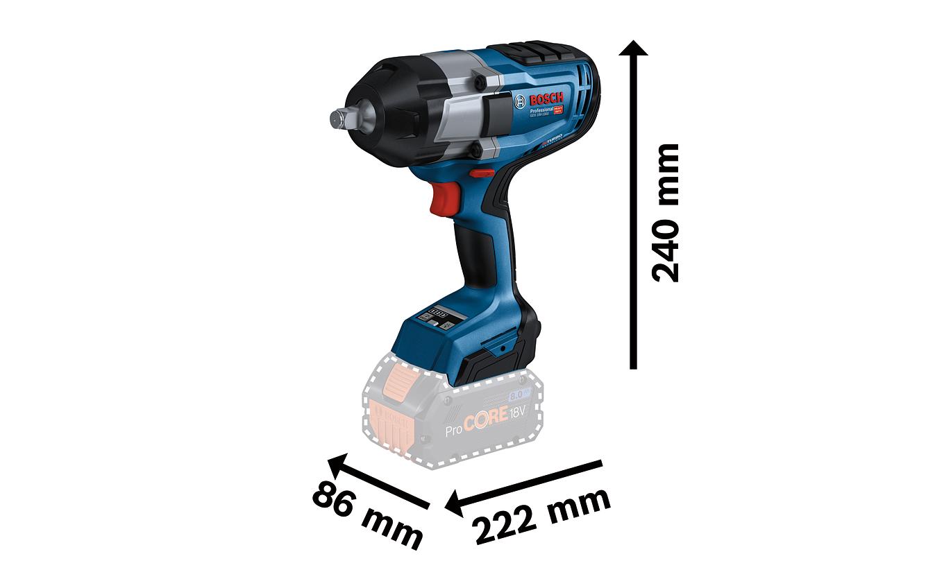 1388166_1 - Mediatech Bosch Professional Akku-Schlagschrauber GDS 18V-1000 / 2 x 5.5Ah ProCORE
