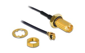 1388196 - Mediatech Delock RP-SMA Buchse zum Einbau zu MHF Stecker, 20cm, spritzwassergeschützt kaufen Schweiz | Mediatech.ch