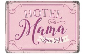 Nostalgic Art Postkarte Hotel Mama Metall, 14x10 cm, Papierbeschichtet
