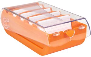 Biella Karteibox Bunny A7 orange Inkl. 4 Trennstege, 100 Karten