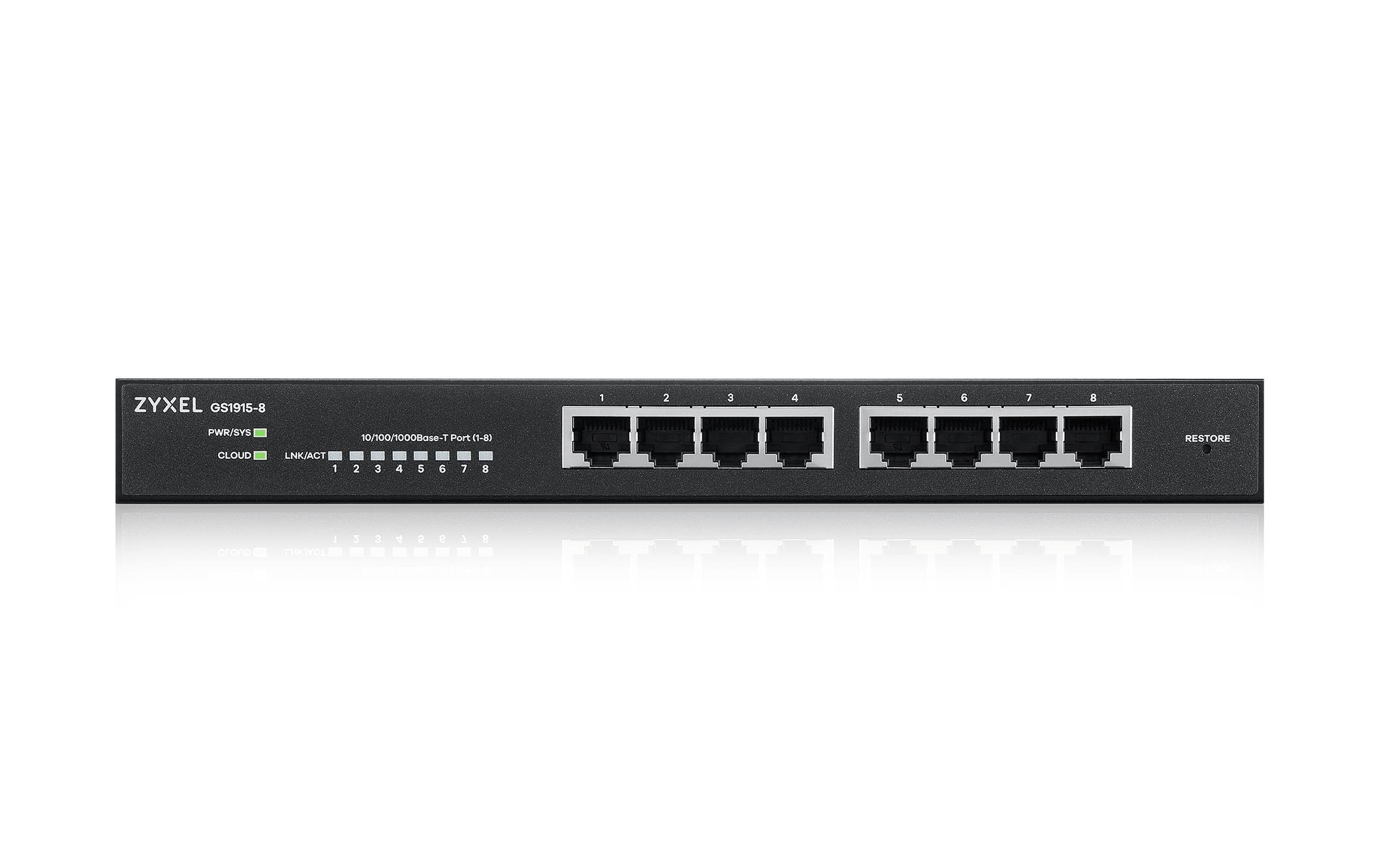 1392144_1 - Mediatech ZyXEL GS1915-8 , 8Port Switch, Gigabit, Smart Managed, Nebula Flex