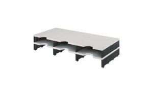 Styro Schubladen-Erweiterung Styrodoc Aufbauelement, 6 Fächer, schwarz