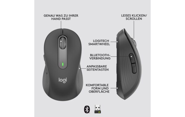 Logitech Signature M650 Large for Business Logi Bolt, graphite