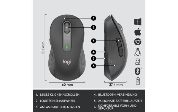 1396447_6 - Mediatech Logitech MK650 for Business graphite Logi Bolt