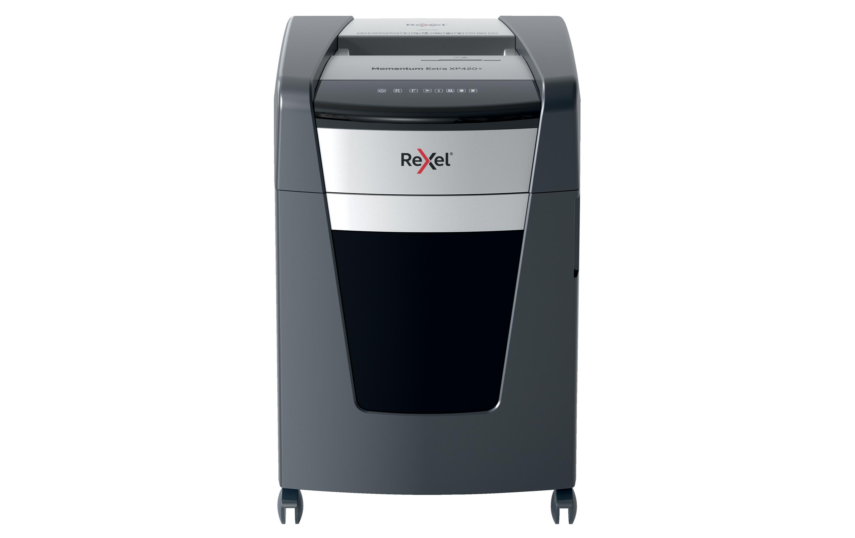 1396679 - Mediatech Rexel Aktenvernichter Momentum Extra XP420+ P-4, 20 Blatt, schwarz kaufen Schweiz | Mediatech.ch