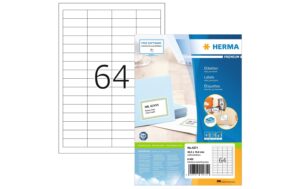 Herma Premium Etiketten, 6400 Etik. 48,3 x 16,9 mm