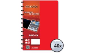Adoc Sichtbuch Bind-Ex Standard A4, 40 Taschen, rot