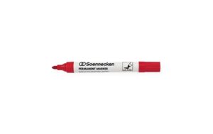 Soennecken Permanent-Marker Rundspitze 4mm rot, 10 Stück