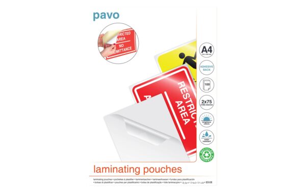Pavo Laminier-Folientaschen 75my A4, selbstklebend kaufen Schweiz | Mediatech.ch