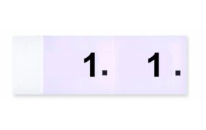 Simplex Garderobenblöcke à 100 Stk 1-100, weiss