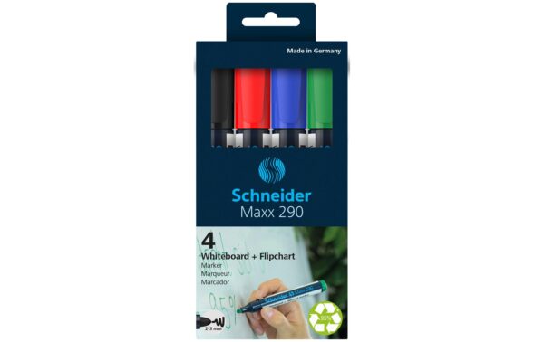 1399739 - Mediatech Schneider Whiteboardmarker Maxx 290 4-er Set kaufen Schweiz | Mediatech.ch