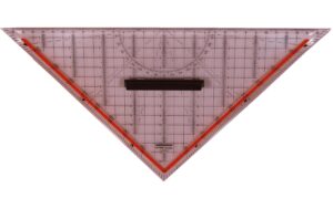 Rumold Geo-Dreieck Plexiglas 30 cm, Skala 2 x 15 cm, abnehmbarer Griff