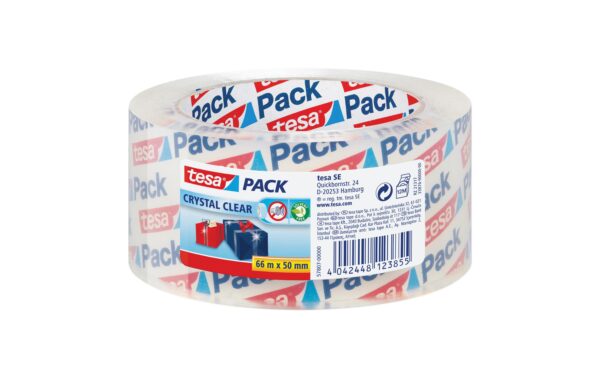 Tesapack Verpackungsband Crystal Clear 50 mm x 66 m