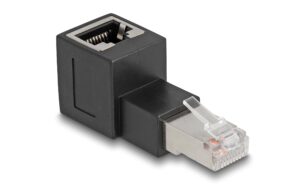 1401372 - Mediatech Delock RJ45 Stecker zu RJ45 Buchse Adapter Cat.6A 90° nach oben gewinkelt kaufen Schweiz | Mediatech.ch