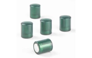 Tafelmagnete zylindrisch grün transparent, 5 Stk.