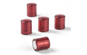 1401931 - Mediatech supermagnete Tafelmagnete zylindrisch rot transparent, 5 Stk. kaufen | Mediatech.ch