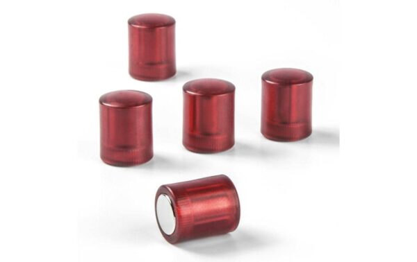 supermagnete Tafelmagnete zylindrisch rot transparent, 5 Stk. kaufen | Mediatech.ch