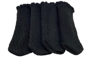 Dameco Stuhlsocken Uni schwarz für Möbel 4er Set 3x11cm