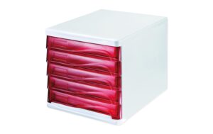Helit Schubladenbox Colours weiss/rot