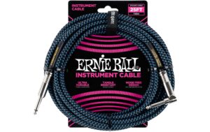 Ernie Ball 6060 Kabel Kabel, 7.62 m, schwarz/neonblau, Gewebe