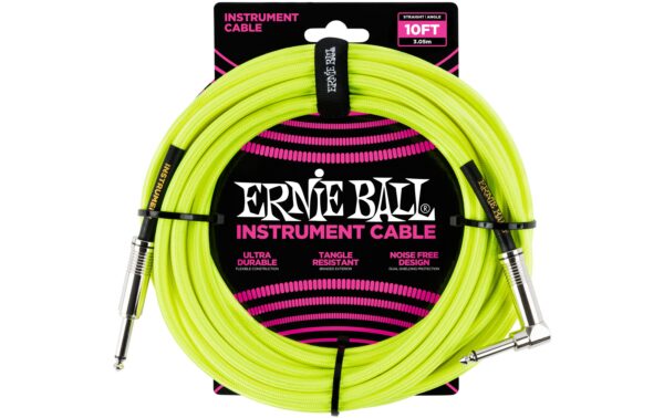 1403909 - Mediatech Ernie Ball 6080 Kabel Kabel, 3 m, gelb, Gewebe