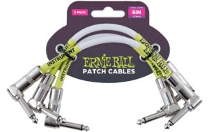 Ernie Ball 6051 Patchkabel gew./gew., weiss, 15cm, 3er