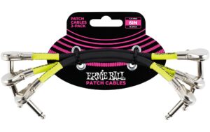 Ernie Ball 6059 Patchkabel fl.gew./fl.gew., schwarz, 15cm, 3er