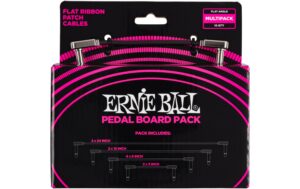 Ernie Ball 6224 Patchkabel Multipack flach, gew./gew., schwarz, Multi-Pack
