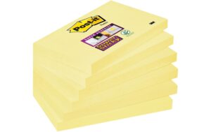 Post-it Haftnotizen Super Sticky gelb 76 x 127 mm, 6 Blöcke