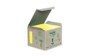 Post-it Haftnotizen Z-Notes Recycling 76 x 76 mm, gelb, Paket à 6 Block