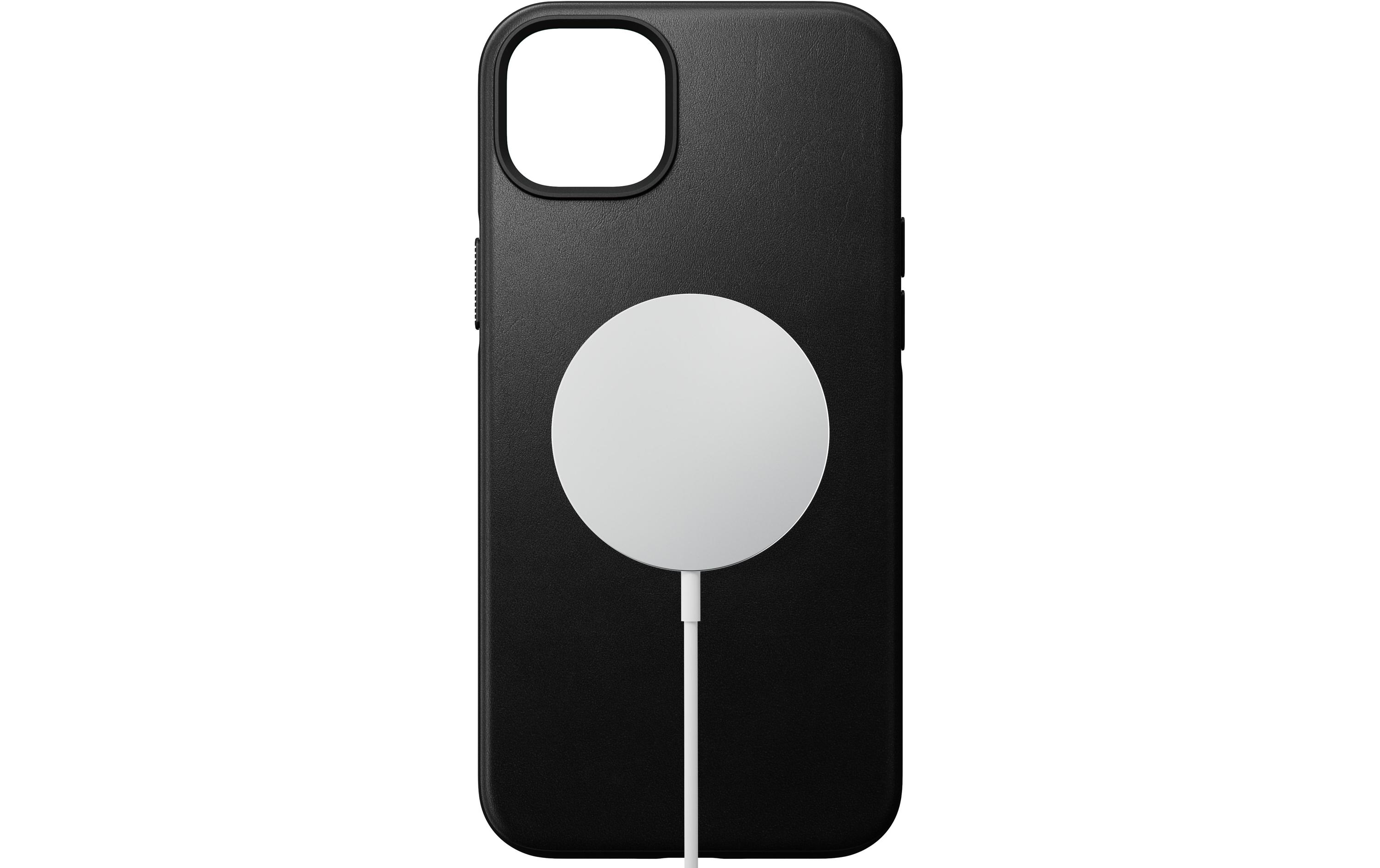 1404173_3 - Mediatech Nomad Etui Modern, Schwarz, Nomad Leder fürs iPhone 14 Plus