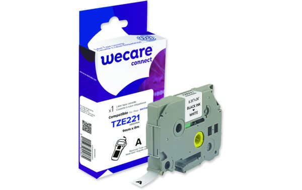 1405123 - Mediatech WECARE Band, laminiert 9 mm TZE-221, schwarz auf weiss kaufen Schweiz | Mediatech.ch