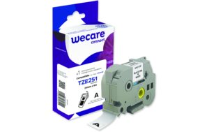 WECARE Band, laminiert 24 mm TZE-251, schwarz auf weiss
