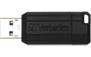 Verbatim PinStripe 8GB, USB2.0 USB 2.0 / 8 MB/s, 2.5 MB/s / schwarz
