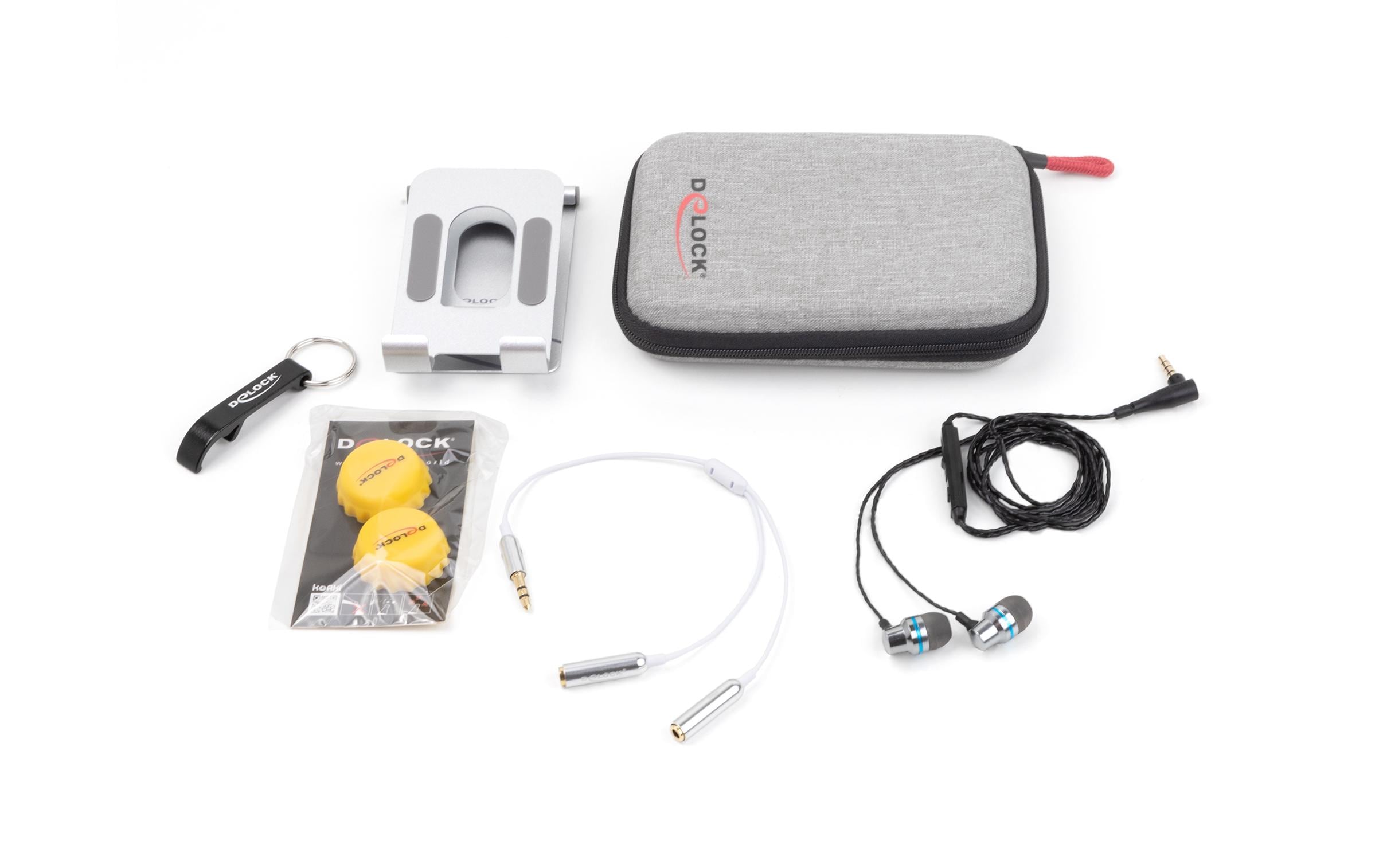 Delock Travel Kit 1 Sound Edition Audiosplitter / Kopfhörer / Halterung kaufen Schweiz | Mediatech.ch