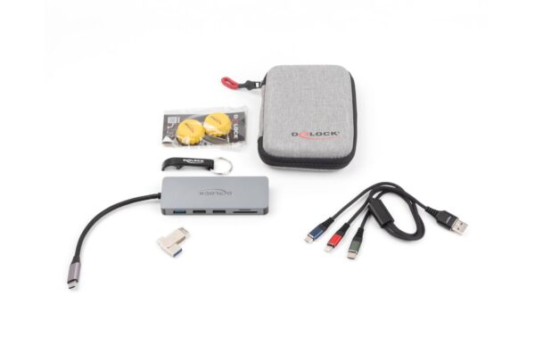 1406362 - Mediatech Delock Travel Kit 3 Premium Edition Dockingstation,3 in 1 Kabel,USB Stick 64GB