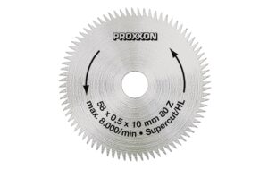 Proxxon Kreissägeblatt Super-Cut Ø58 10mm-Bohrung, 0.5mm dick, 80 Zähne