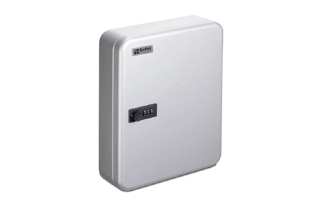 RIEFFEL Schlüsselkasten KyStor grau KR-15.28Z 24,2x30x8cm 28 Haken