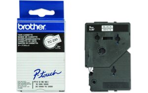 Brother P-Touch Schriftb TC, 9 mm Band weiss, Schrift schwarz