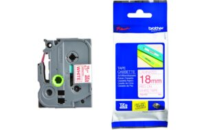 Brother P-Touch Schriftb, lamin. Band weiss,Schrift rot,18 mm