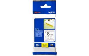 Brother P-Touch Schriftbänder 18 mm,Band klar,Schrift schwarz,extrastark